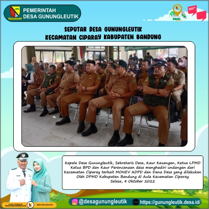 Monev ADPD dan DD Di Aula Kecamatan Ciparay 